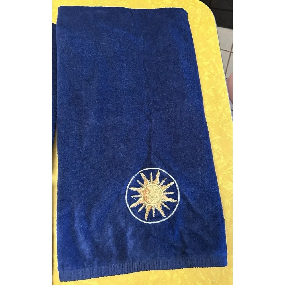 VTG 90s 3 Piece Bathroom Towel Set Sun Moon Stars Y2K